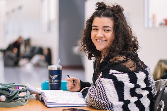 Young African student in an academic setting